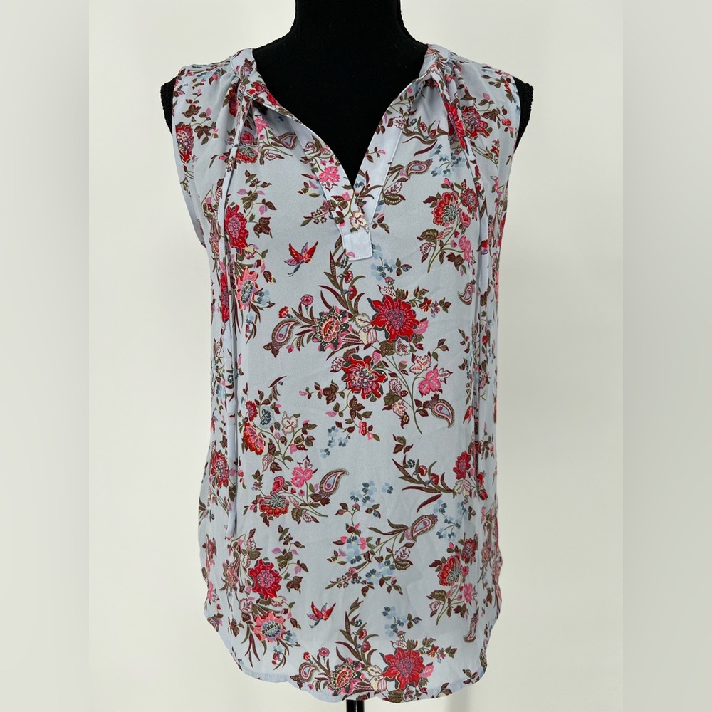 LOFT FLORAL PRINT SLEEVELESS TOP